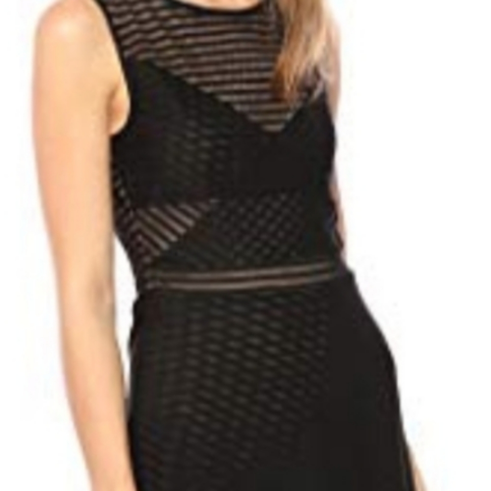 NEW BCBG Leona black Asymmetrical dress - Picture 3 of 5